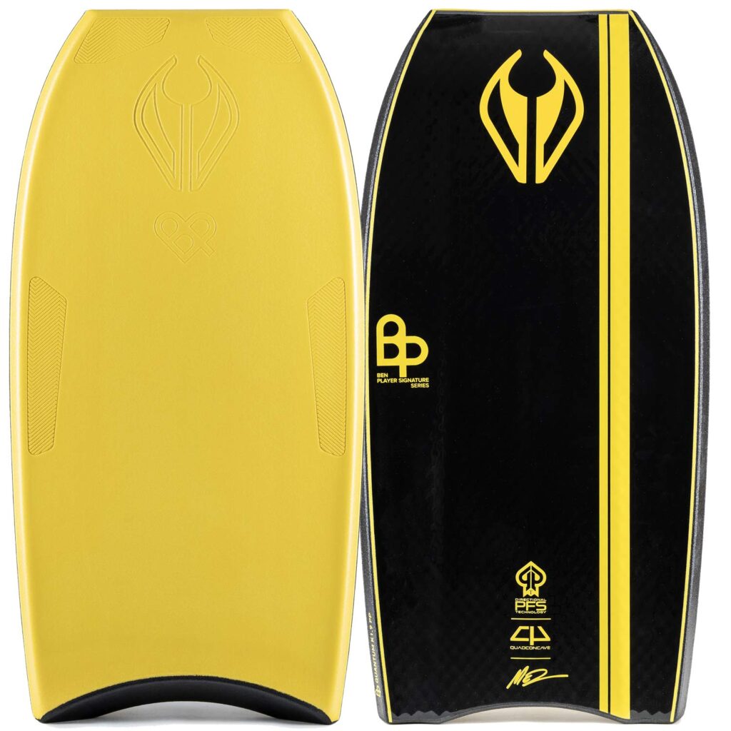 Bodyboard PP NMD Ben Player Quantum K19 Crescent Tail Piece Griptech LTD Yellow – Black