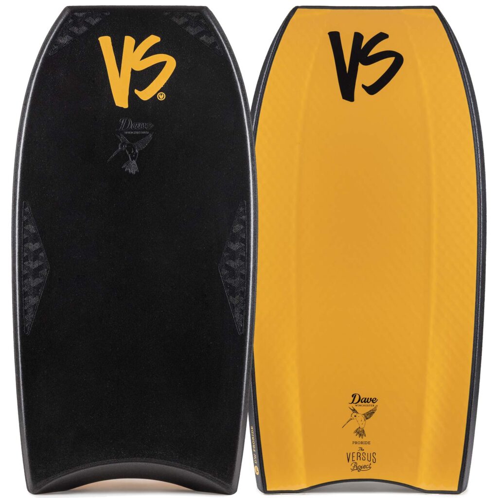 Bodyboard PP VS Dave Winchester Proride Griptech Tail Piece Black – Tangerine