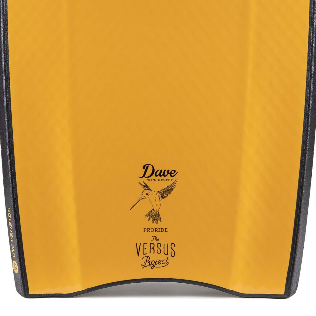 Bodyboard PP VS Dave Winchester Proride Griptech Tail Piece Black – Tangerine - Imagem 4