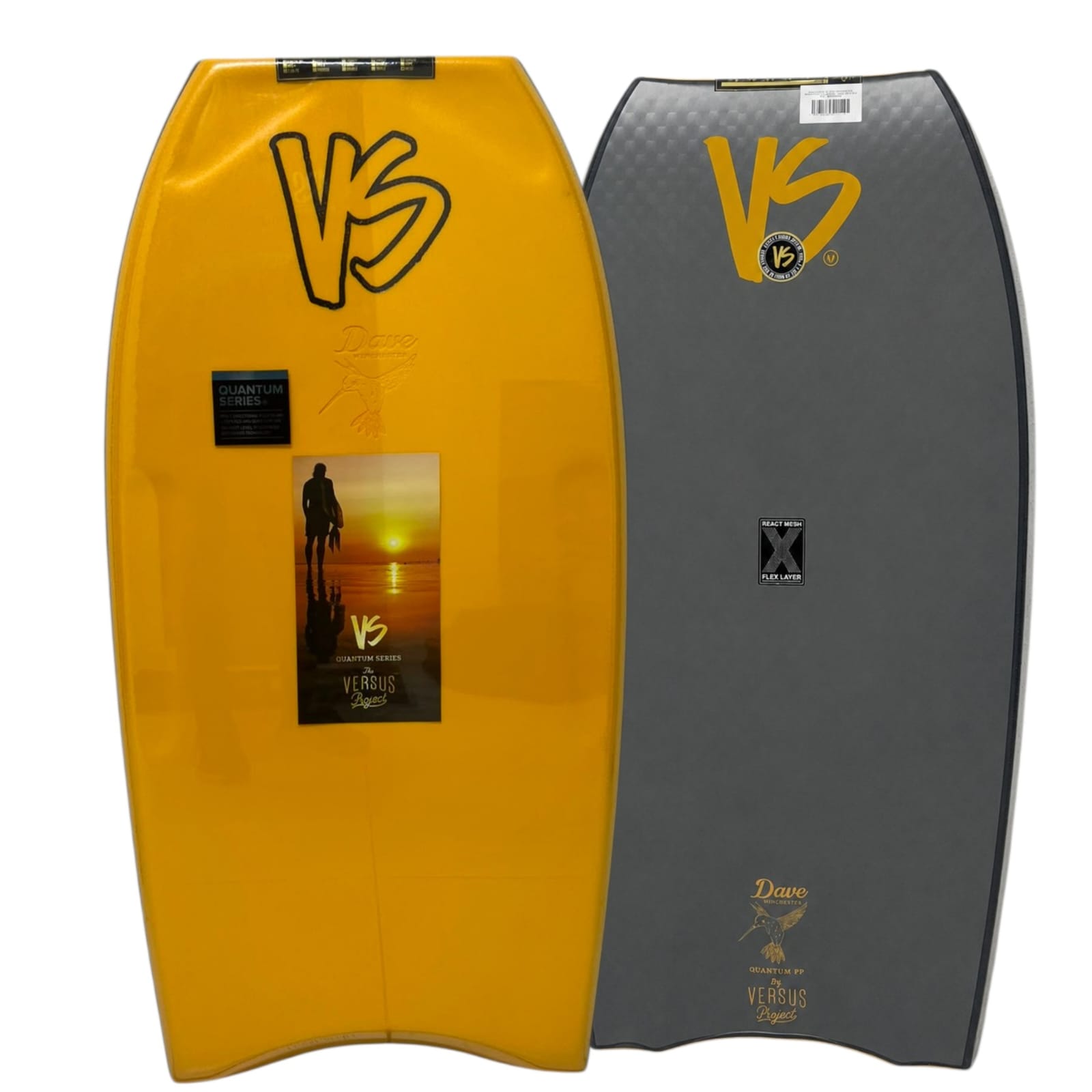 Bodyboard PP VS DAVE WINCHESTER QUANTUM CT TP GRIP TECH TANGERINE - METALIC DARK GREY