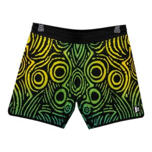 Shorts OCSD com Cós em Neoprene – Estampado Verde/Preto/Amarelo